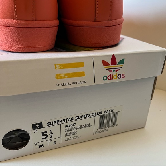Adidas x Pharrell Superstar Supercolor shell toe Coral - Picture 4 of 5